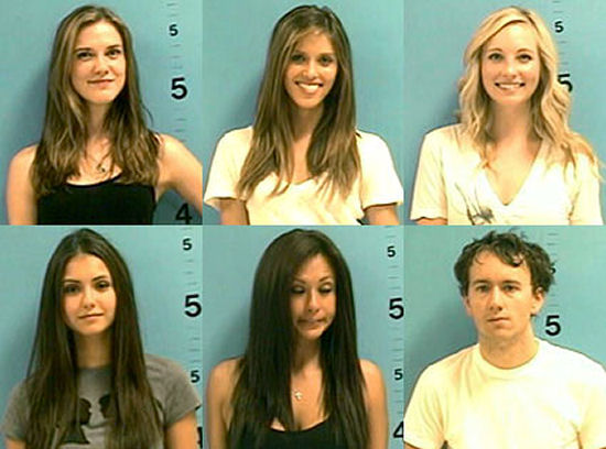 Celebrity Mugshots of the Vampire Diaries Cast